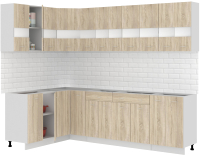 Кухонный гарнитур Кортекс-мебель Корнелия Экстра 1.5x2.8 без столешницы (дуб сонома) - 