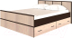 Двуспальная кровать BTS Сакура Light 160 (венге/лоредо) - 