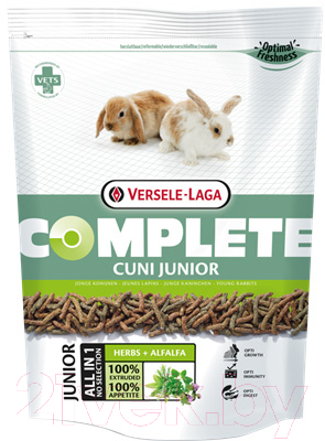 Корм для грызунов Versele-Laga Cuni Junior Complete для карликовых кроликов / 461308 (500г)