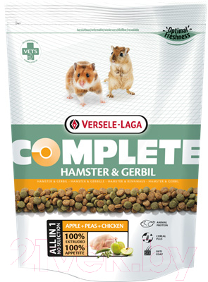 Корм для грызунов Versele-Laga Hamster & Gerbil Complete для хомяков и песчанок / 461296 (500г)