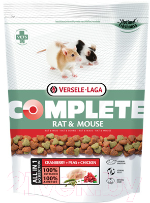 Корм для грызунов Versele-Laga Rat & Mouse Complete для крыс и мышей / 461298 (500г)