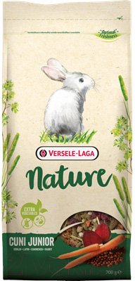 Корм для грызунов Versele-Laga Nature Cuni Junior для молодых и карликовых кроликов / 461407 (700г)