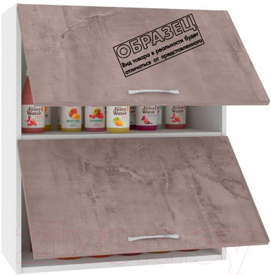Шкаф навесной для кухни Кортекс-мебель Корнелия Лира ВШ60-2г (кремовый)