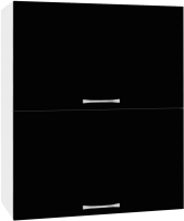 Шкаф навесной для кухни Кортекс-мебель Корнелия Лира ВШ60-2г (черный) - 