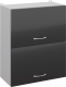 Шкаф навесной для кухни Кортекс-мебель Корнелия Лира ВШ60-2г (черный) - 