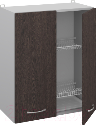 Шкаф навесной для кухни Кортекс-мебель Корнелия Лира ВШ60с (венге)