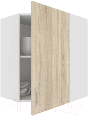 Шкаф навесной для кухни Кортекс-мебель Корнелия Лира ВШУ угловой (дуб сонома)