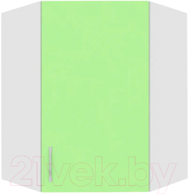 Шкаф навесной для кухни Кортекс-мебель Корнелия Лира ВШУ угловой (зеленый)