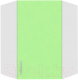 Шкаф навесной для кухни Кортекс-мебель Корнелия Лира ВШУ угловой (зеленый) - 