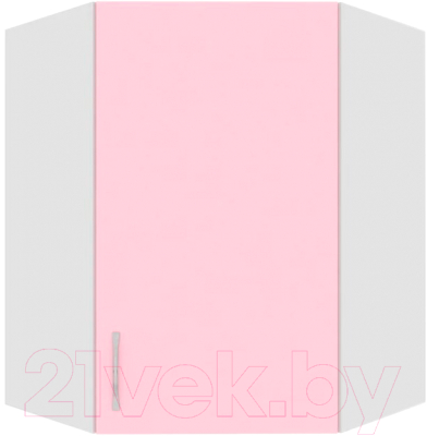 Шкаф навесной для кухни Кортекс-мебель Корнелия Лира ВШУ угловой (розовый)