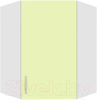 Шкаф навесной для кухни Кортекс-мебель Корнелия Лира ВШУ угловой (салатовый)