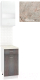 Комплект кухонных модулей Кортекс-мебель Корнелия Экстра 40р1ш правый (белый/береза/марсель) - 
