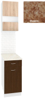 Комплект кухонных модулей Кортекс-мебель Корнелия Экстра 40р1ш правый (дуб сонома/венге/мадрид) - 