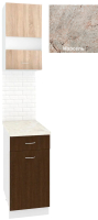 Комплект кухонных модулей Кортекс-мебель Корнелия Экстра 40р1ш правый (дуб сонома/венге/марсель) - 