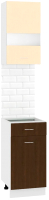 Комплект кухонных модулей Кортекс-мебель Корнелия Экстра 40р1ш без столешницы правый (венге светлый/венге) - 