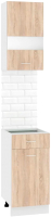 Комплект кухонных модулей Кортекс-мебель Корнелия Экстра 40р1ш без столешницы правый (дуб сонома) - 