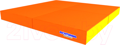 Гимнастический мат Romana ДМФ-ЭЛК-14.96.01 (оранжевый/желтый)