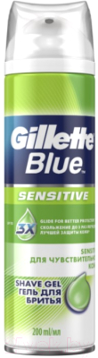 Гель для бритья Gillette Blue Sensitive для чувствительной кожи (200мл)