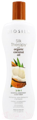 

Шампунь для волос BioSilk, Silk Therapy With Coconut Oil 3 in 1