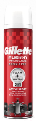 Пена для бритья Gillette Fusion ProGlide Sensitive Active Sport (250мл)