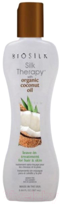 Масло для волос BioSilk Therapy With Coconut Oil Leave in Treatment кокосовое (167мл)