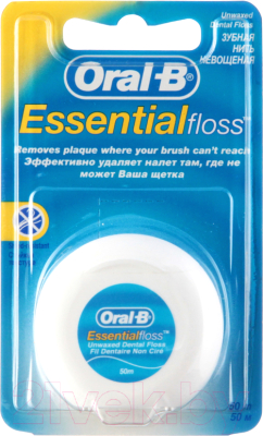 Зубная нить Oral-B Essential Floss невощеная (50м)