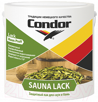 Лак CONDOR Sauna Lack (2.3кг)