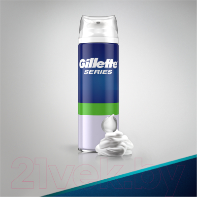 Пена для бритья Gillette TGS Sensitive Skin с алоэ (250мл)