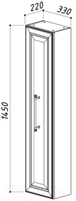 Шкаф-полупенал для ванной Belux Женева ПН30 (1, белый, левый)