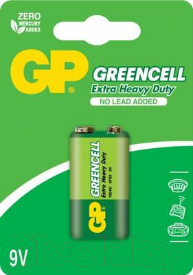 Батарейка GP Batteries Greencell 6F22/1604G-CR1