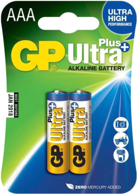 Комплект батареек GP Batteries Ultra Plus LR3/AAA 24AUP-CR2 (2шт)