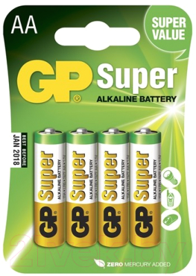 Комплект батареек GP Batteries Super LR6/AA 15A-CR4 (4шт)