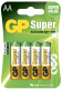 Комплект батареек GP Batteries Super LR6/AA 15A-CR4 (4шт) - 