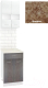 Комплект кухонных модулей Кортекс-мебель Корнелия Экстра 50р1ш2д (белый/береза/мадрид) - 