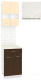 Комплект кухонных модулей Кортекс-мебель Корнелия Экстра 50р1ш2д (венге светлый/венге/королевский опал) - 