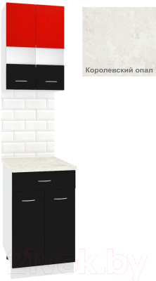 

Комплект кухонных модулей Кортекс-мебель, Корнелия Экстра 50р1ш2д