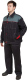 Комплект рабочей одежды Sardoba Tekstil Фаворит с полукомбинезоном (р-р 44-46 / 182-188, черный/серый) - 