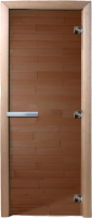 Стеклянная дверь для бани/сауны Doorwood 180x70 (бронза) - 