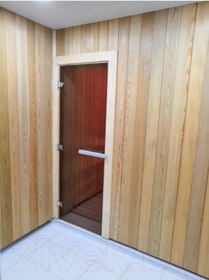 Стеклянная дверь для бани/сауны Doorwood 180x70 (бронза)