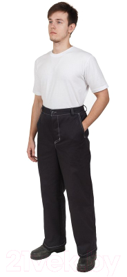 Комплект рабочей одежды Sardoba Tekstil Фаворит с брюками (р-р 48-50 / 182-188, черный/серый)