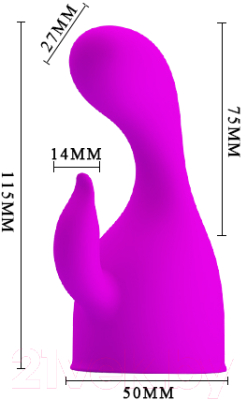 Насадка для вибратора Baile BI-014367 (пурпурный)