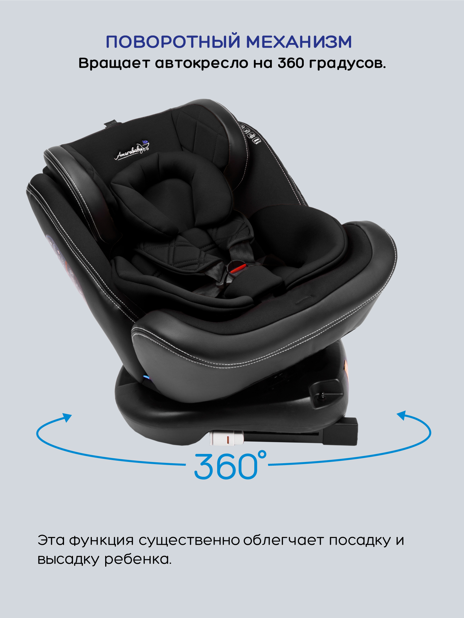 Автокресло Amarobaby Isofix ST-3 / AMARO-2003-Ch (черный) — фото 6