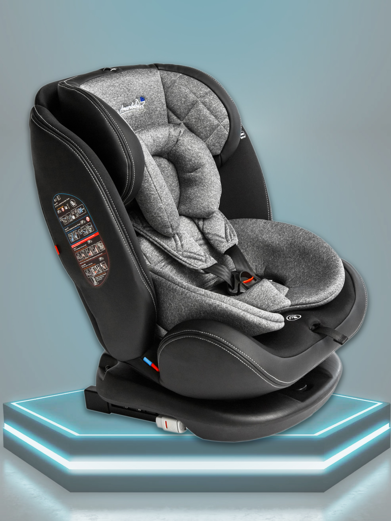 Автокресло Amarobaby Isofix ST-3 / AMARO-2003-Se (серый) — фото 2