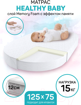 Матрас в кроватку Amarobaby Healthy Baby / AMARO-331275-HB
