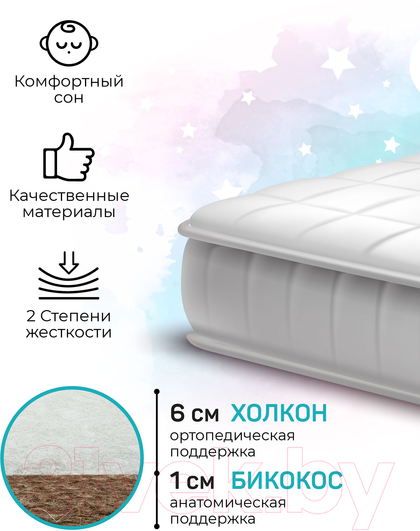 Матрас в кроватку Amarobaby Comfort Classic 59x119х7