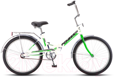 Велосипед PIONEER Oscar 24 (14, белый/зеленый/черный)