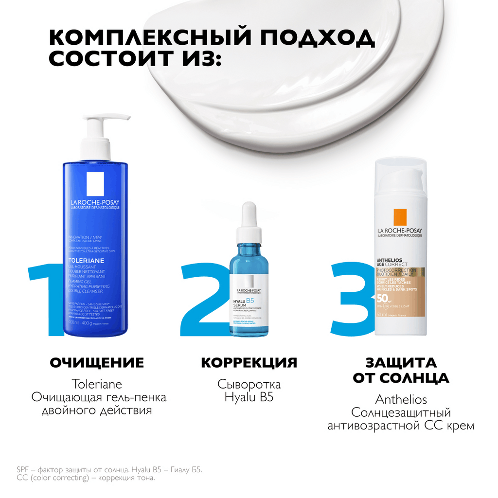СС-крем La Roche-Posay Anthelios солнцезащитный антивозрастной SPF 50/PPD19 (50мл) — фото 5