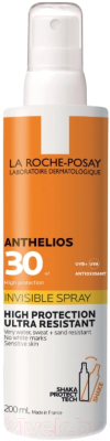 Спрей солнцезащитный La Roche-Posay Anthelios Невидимый спрей для лица и тела SPF30 (200мл)