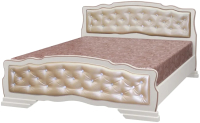 Каркас кровати Bravo Мебель Карина 10 140x200 (дуб молочный/экокожа светлая) - 