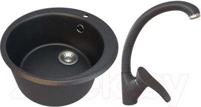 

Мойка кухонная Гамма Гранит, Granite-01 + смеситель Mixer-G01